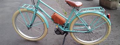 Bici elettrica donna artigianale stile vintage