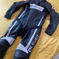 Tuta moto intera pelle traforata 52