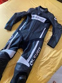 Tuta moto intera pelle traforata 52