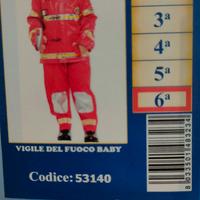 vestito carnevale pompiere 