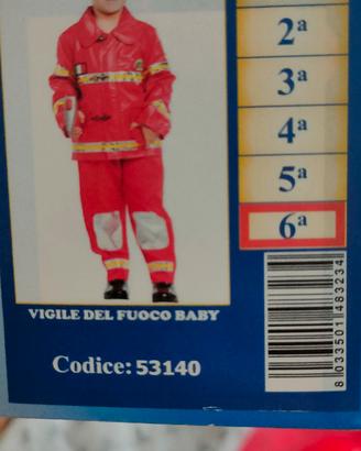 vestito carnevale pompiere 
