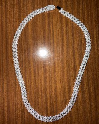Collana acciaio inossidabile 316L con zirconi