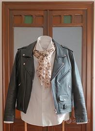 Chiodo pelle uomo Guendj Milano stile biker / rock