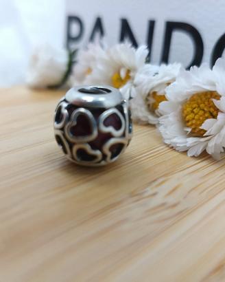 cerise encased in love charm pandora cuore rosa or