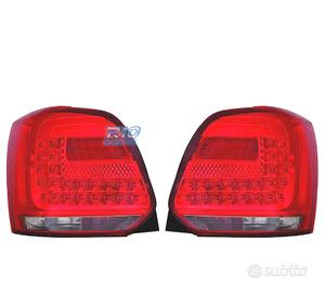FANALI VOLKSWAGEN VW POLO 6R 09-14 LED ROSSO AFFUM