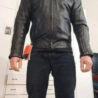 Giacca moto in pelle Nuova!