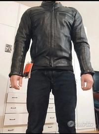 Giacca moto in pelle Nuova!