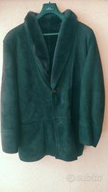 Giacca/montone da uomo vintage verde scuro TG 50