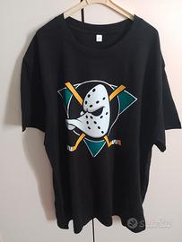Fan Mighty Ducks Anaheim Logo Hockey T-Shirt tg.L