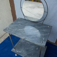 Toilette vintage in marmo e alluminio inizio '900