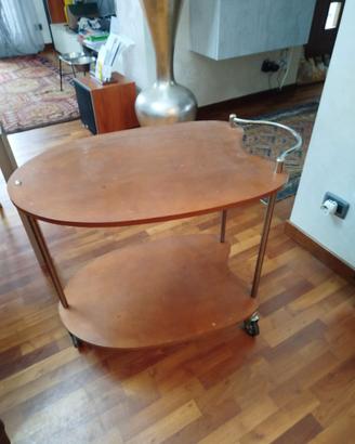 Carrello cucina con ruote 2 piani