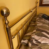 Letto in Ottone con Rete Integrata