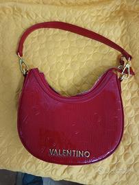 borsa valentino rossa in pelle (vernice)