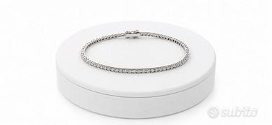 Bracciale tennis piramidale  con diamanti oro 18kt