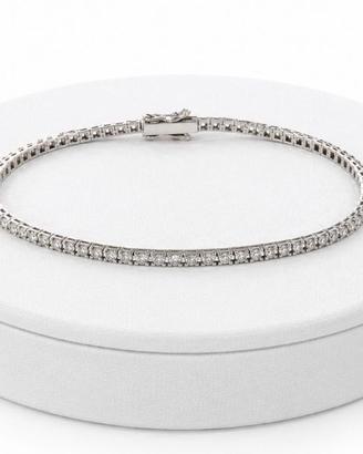 Bracciale tennis piramidale  con diamanti oro 18kt