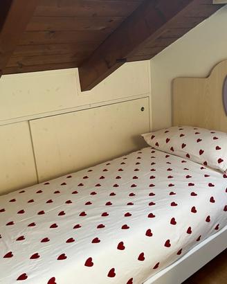 Letto singolo con rotelle 200x90