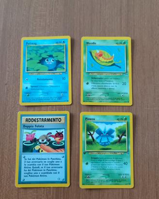 Lotto 4 Carte Pokémon Vintage - Poliwag + Weedle +