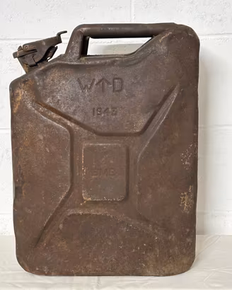 Tanica militare metallica inglese Jerrycan da 20 l