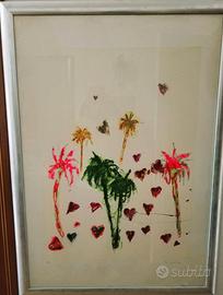 Schifano serigrafia -Palme-