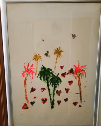 Schifano serigrafia -Palme-