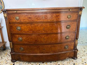 Trittico legno massello stile impero