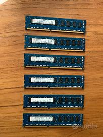 6 RAM Hynix DDR3 ECC 1GB PC3-10600E 1333 MHz