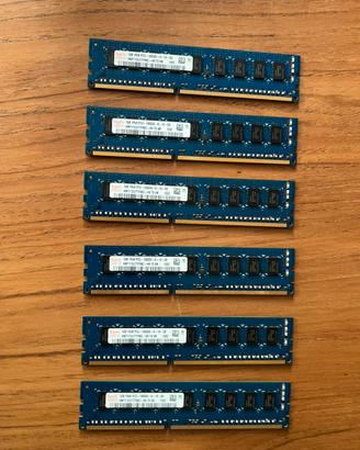 6 RAM Hynix DDR3 ECC 1GB PC3-10600E 1333 MHz