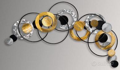 Scultura parete con anelli e sfere ARTE DAL MONDO