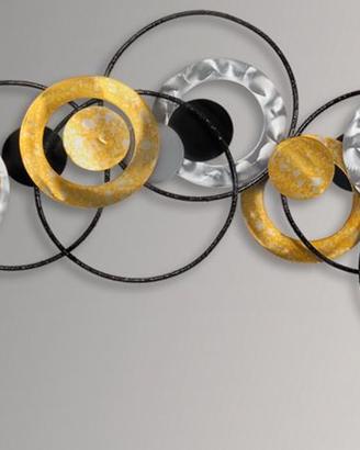 Scultura parete con anelli e sfere ARTE DAL MONDO