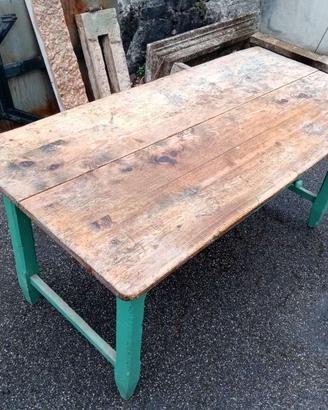 Tavolo antico metà '800 in legno dolce 168 x 80 cm