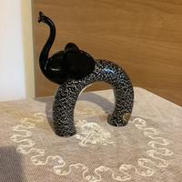 Scultura elefante stilizzato in vetro di Murano