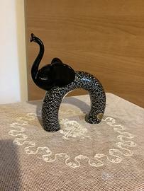 Scultura elefante stilizzato in vetro di Murano