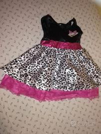 Vestito strass leopardato e tulle spalle 26 sotto