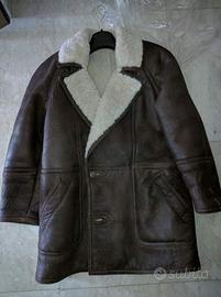 Ufficiale tedesco WH SS Cappotto montone vera pell