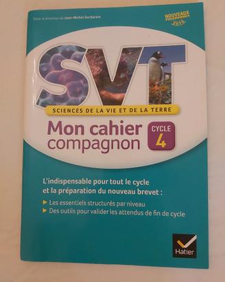 Libro SVT mon cahier compagnon - cycle 4 - Hatier