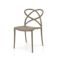 Sedie grigio caldo in polipropilene impilabile