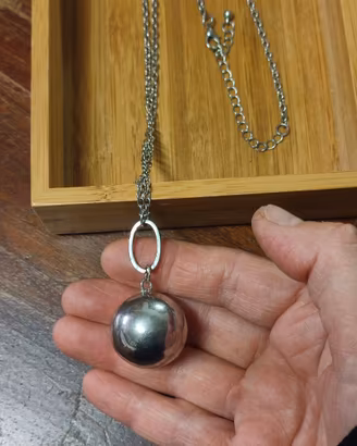 Collana in acciaio "chiama angeli"