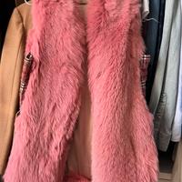 Gilet in volpe rosa