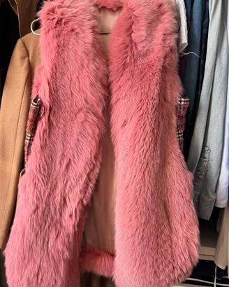 Gilet in volpe rosa