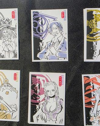 One Piece Panini FOIL Sketch Luffy Sanji Robin Bro