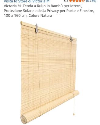 Tende a rullo in bambù per interni