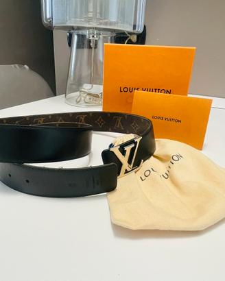 Cintura Louis Vuitton - Fibia larga double face