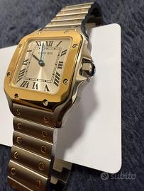 Cartier santos lady oro e acciaio