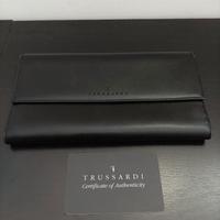 Portafoglio Trussardi donna nero in vera in pelle