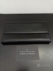 Portafoglio Trussardi donna nero in vera in pelle