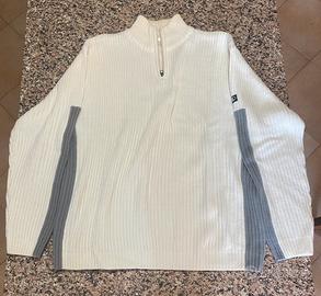 Maglione uomo di cotone bianco