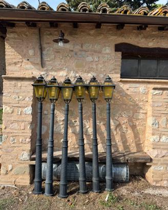 6 lampioni da giardino stile classico