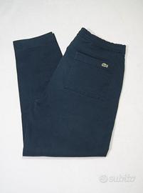 Pantalone Lacoste blu tapered fit con elastico M