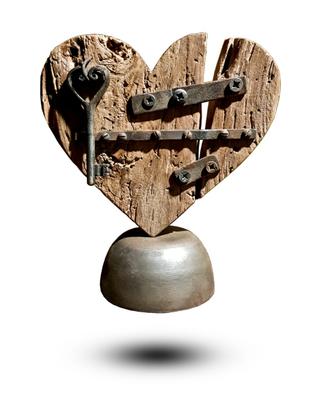 Cuore in Legno III "Listelli"