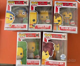 5 Funko Pop Simpsons Vaulted: Milhouse 765, Bob 77